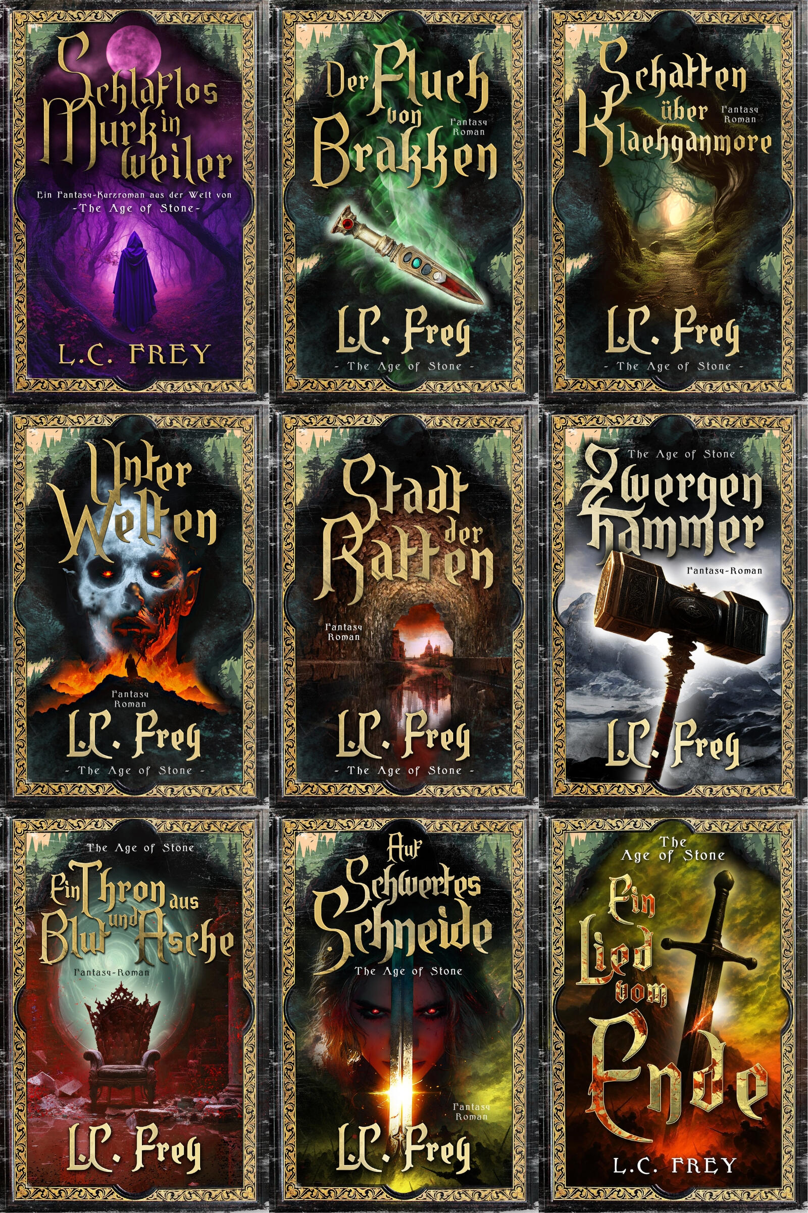 "The Age of Stone: Epische Helden-Fantasy in einer Welt voller Abenteuer, Intrigen und Magie" von Bestsellerautor L.C. Frey Cover von "The Age of Stone: Epische Helden-Fantasy in einer Welt voller Abenteuer, Intrigen und Magie" von Bestsellerautor L.C. Frey