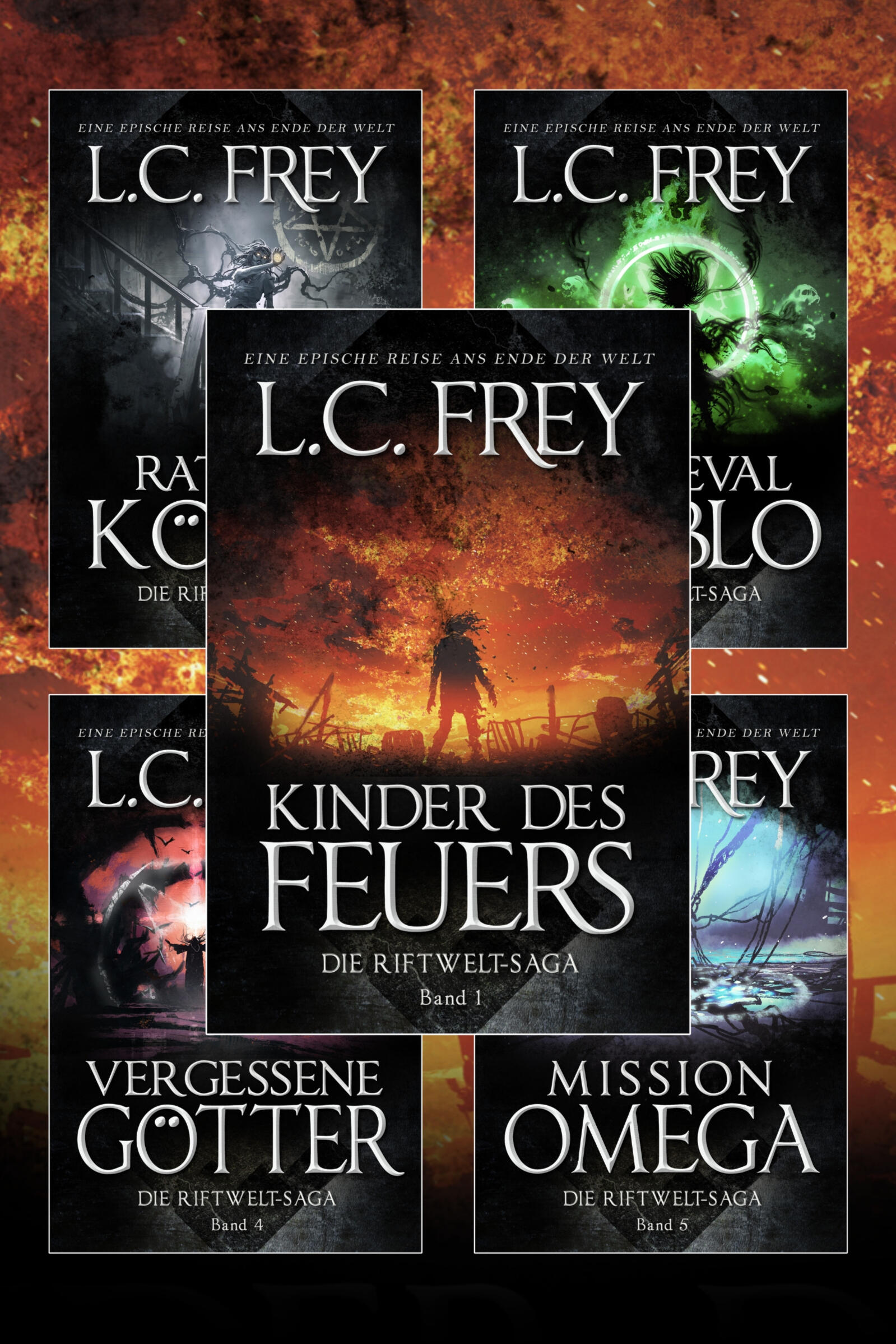 Die Riftwelt-Saga. Epische Endzeit Fantasy von Bestseller-Autor L.C. Frey Cover von "Die Riftwelt-Saga. Epische Endzeit Fantasy" von Bestseller-Autor L.C. Frey